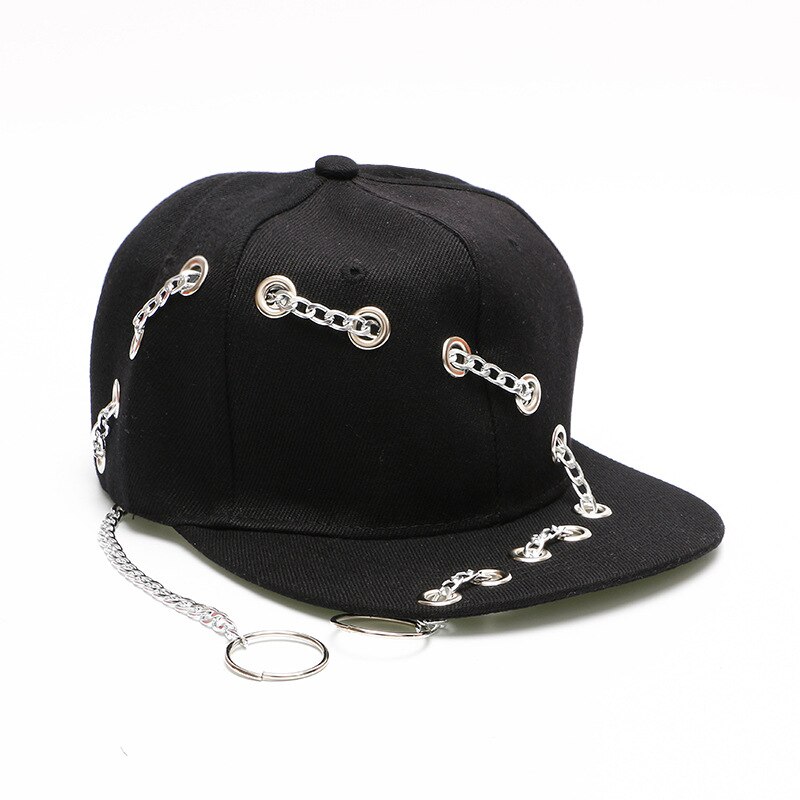 Punk stil sort forælder-barn hip hop hatte trend pin nitte kvast baseball kasketter til mænd kvinder street show afslappede hatte: C