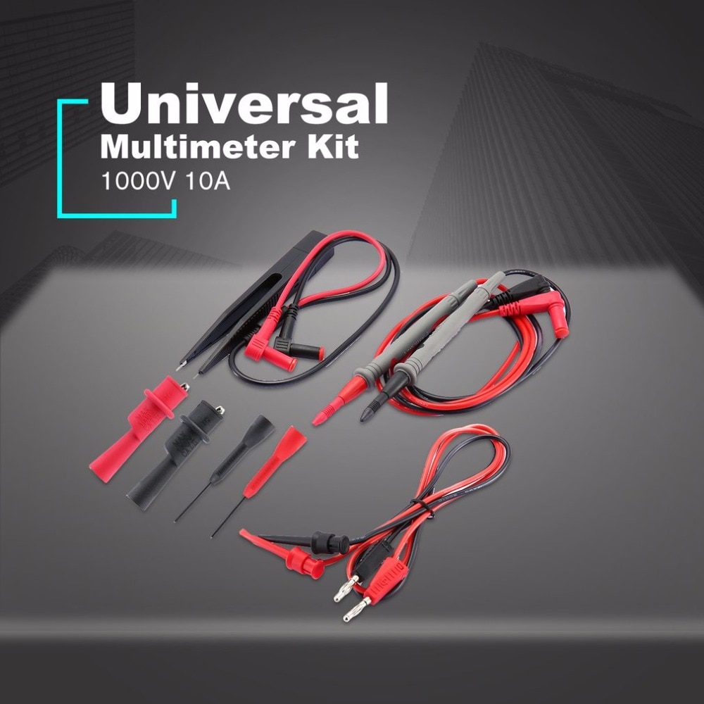 1 Paar 1000V 10A Amperemeter Test Cord Universele Multimeter Kit Multi Meter Voltmeter Lead Wire Probe Pen Kabel Witn 1 Paar Klemmen
