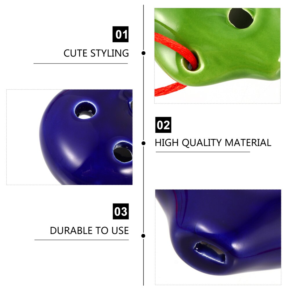 2 Pcs 6 Hole Ocarina Voor Kinderen Beginner Hand Schilderen Alto Ocarina