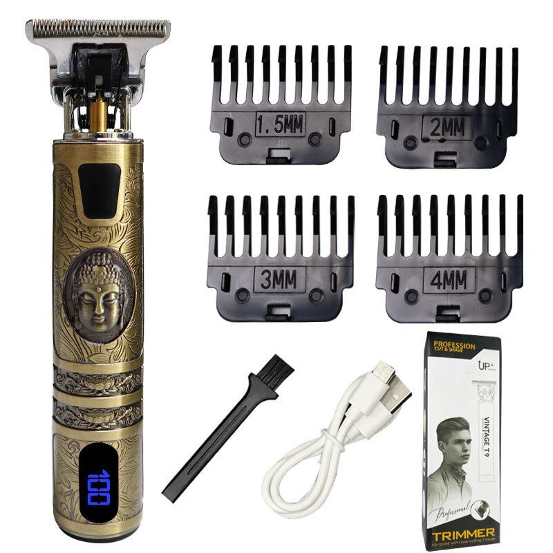 Men's Shaver Hair Clipper Electric shaver Barber trimmer Hair Cutting machine for men Electric Razor beard shaving: T9 FT LCD
