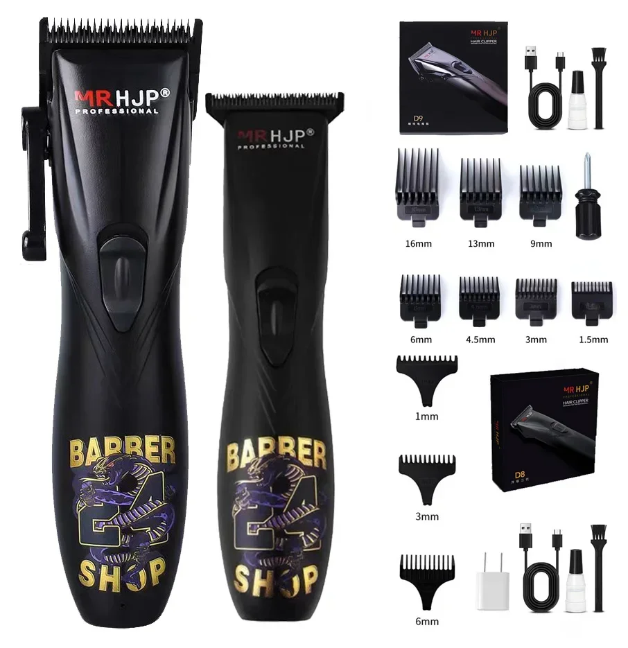 D9- gravur-ölkopf-haarschneider, spezial-friseursalonklinge aus dlc-beschichtetem kohlenstoffstahl, 7000 u/min elektrischer haartrimmer