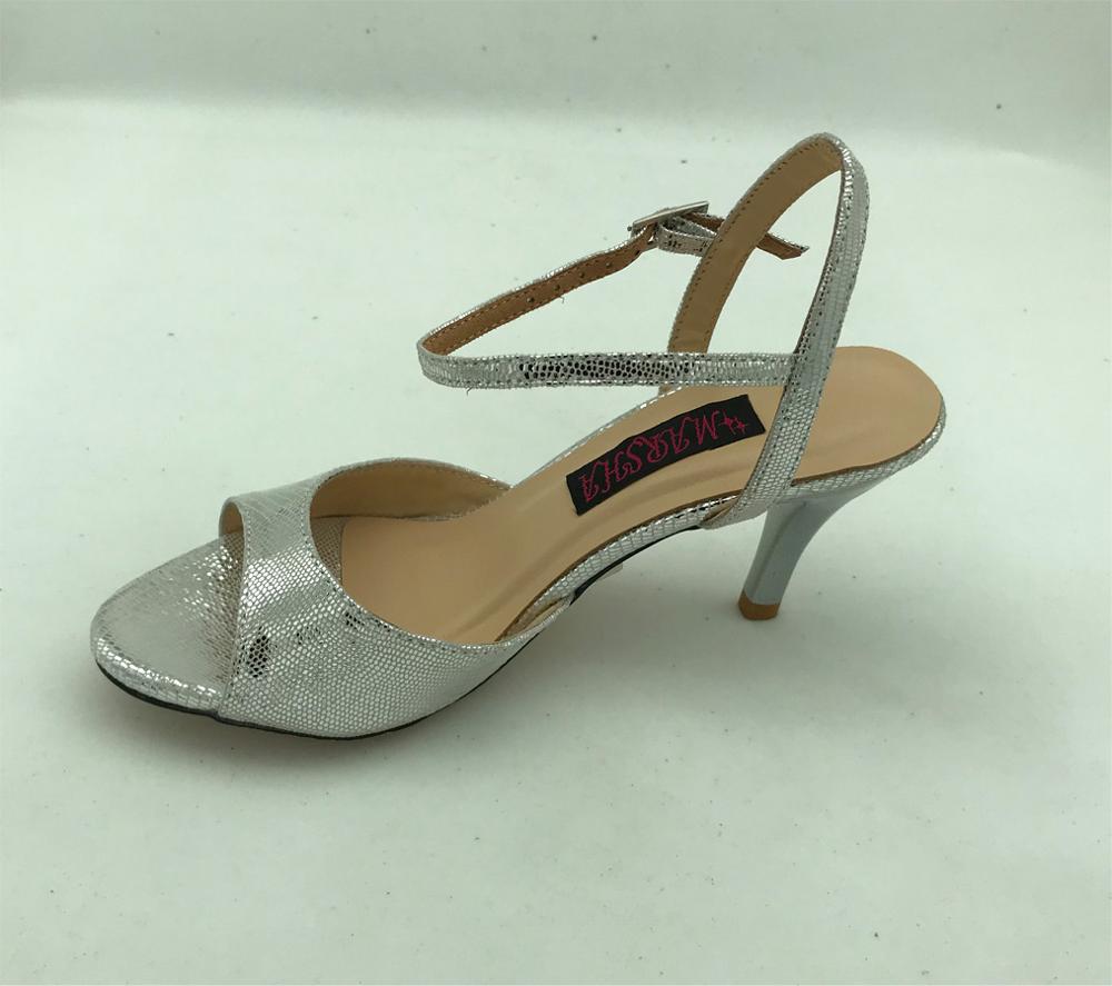 Chaussures de danse Tango argentine confortables et à la chaussures de mariage et de fête pour les femmes avec semelle extérieure en cuir dur T6290B-SL