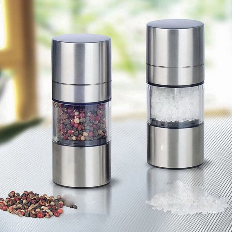 Handleiding Zout Pepermolen Grinder Rvs Kruiden Muller Keuken Tool Accessoires Slijpen Fles Spice Sauce Grinder