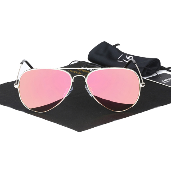 VERBODEN 1976 classic HD gepolariseerde metalen frame zonnebril klassieke vrouwen mannen feminin óculos vintage bril: peach no case A1
