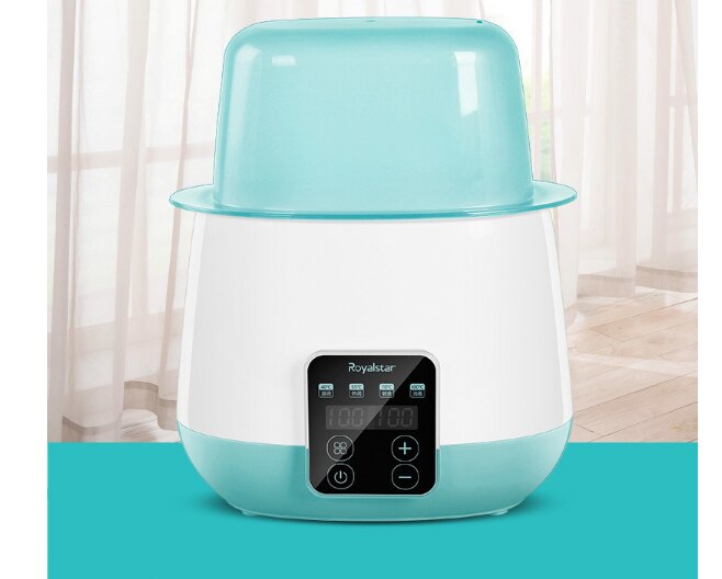 automatic Disinfector milk feeder constant warmth 24 hour Double bottle Warm milk disinfection egg steamer: Green