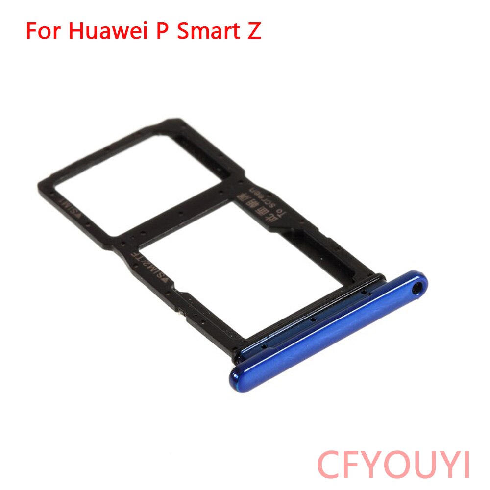 Original Dual SIM Micro SD Karte Tray Halter Slot Adapter Ersatz Teile Für Huawei P Smart/Genießen 7S: Blau