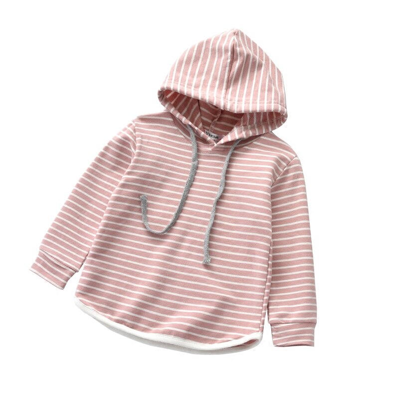Kinderen hoodies Baby Meisje Hoody Kids Lente Herfst Kleding Tops voor Meisjes Hoodie katoen streep roze zwart