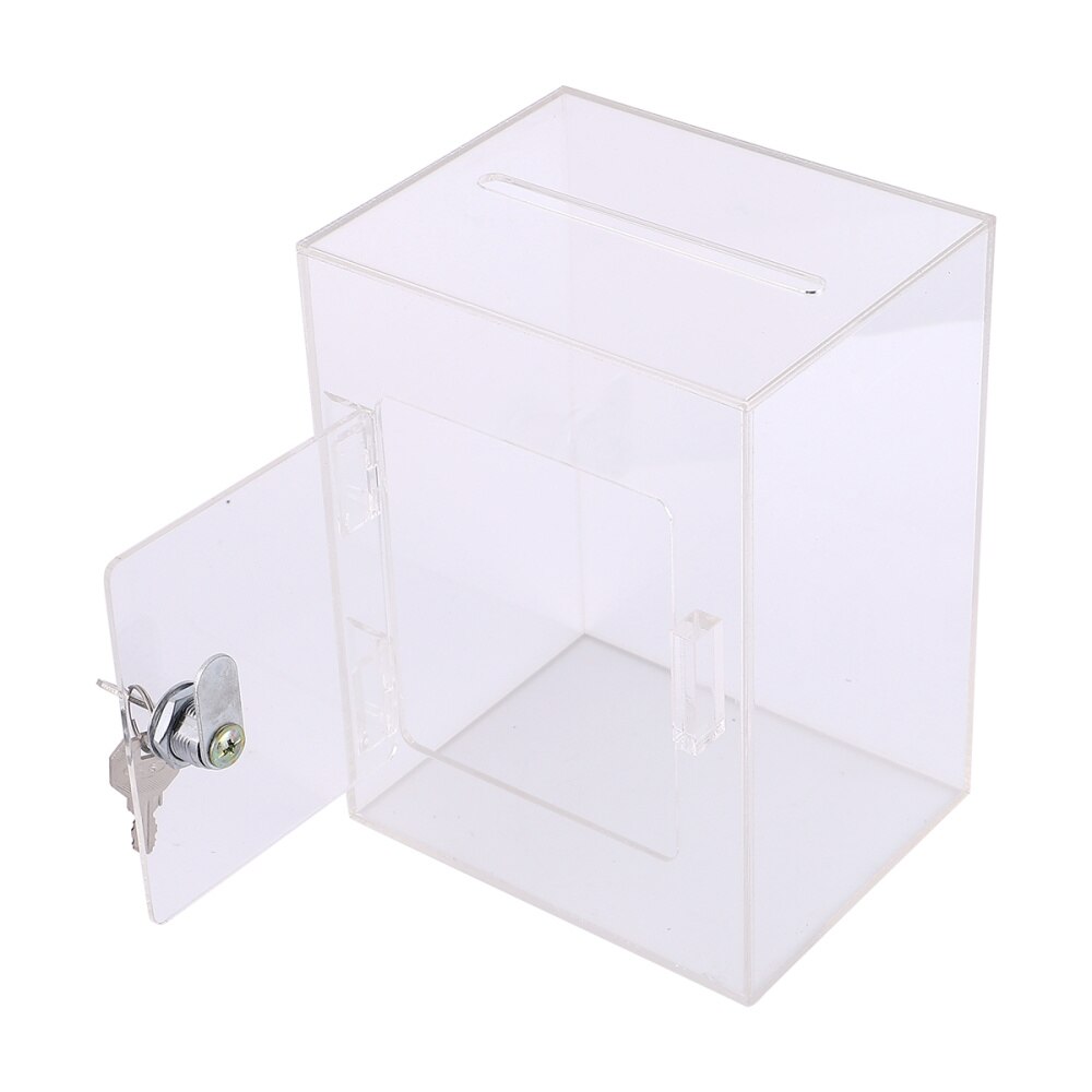 1pc Acrylic Box Box Clear Suggestion Box Complaint Box Donation Box Fundraising Box for Survey Ballot