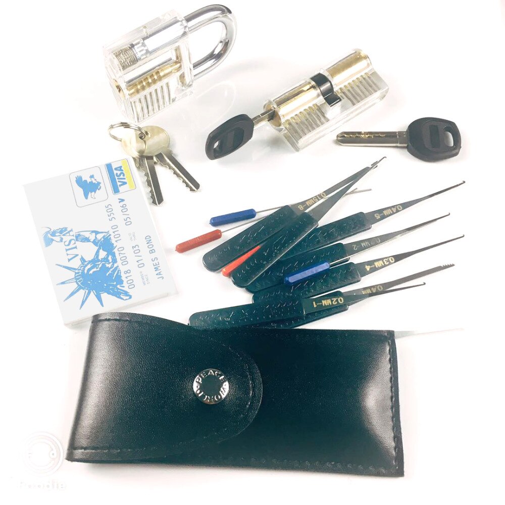 Locksmith Utility Tools,Transparent Locks Broken Key Extractor Mini Card Bag Tools