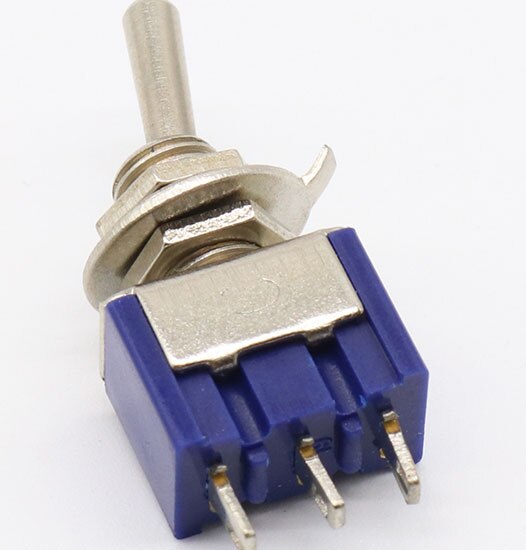 3pcs AC 3A, 110v/220v CE certification, 2 Position Latching Toggle switch Interruptor on-off Slide Switch: No hat No wire