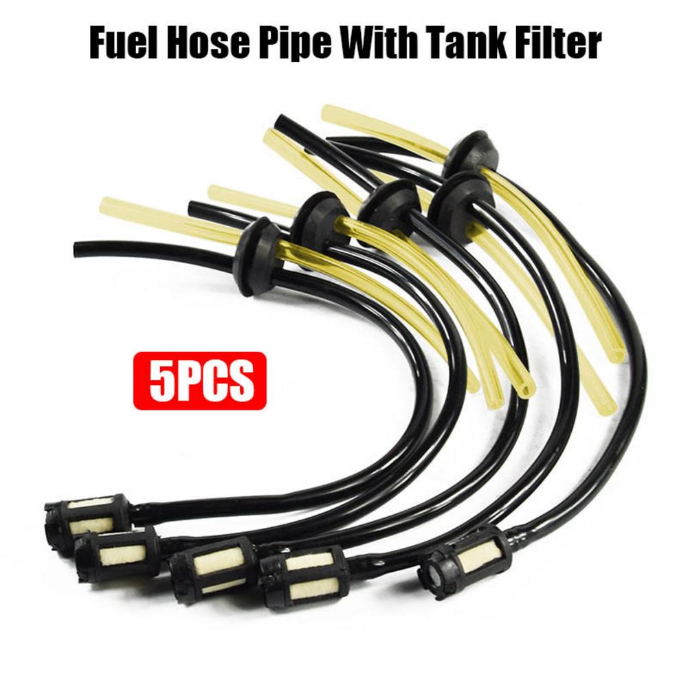 5pc filter olierør kædesav tilbehør plæneklipper græstrimmer brændstoftank filter universal olierør brændstofslange til 139/140/gx35