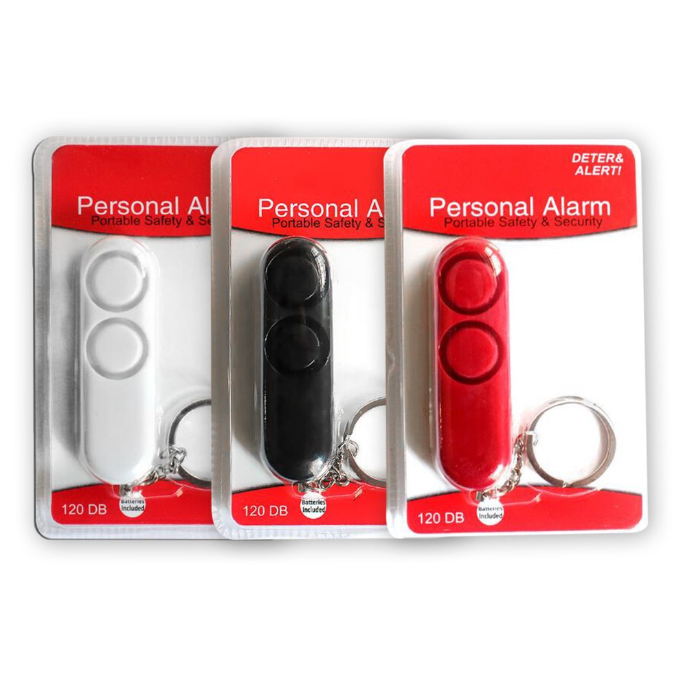 Mode 120dB Anti-Verkrachting Apparaat Dual Speakers Luid Alarm Alert Attack Panic Veiligheid Personal Security Sleutelhanger Tas Hanger