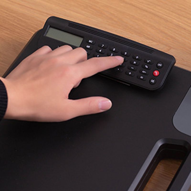 Portable A4 Files Document Clipboard Storage Case Organizer with Calculator Home