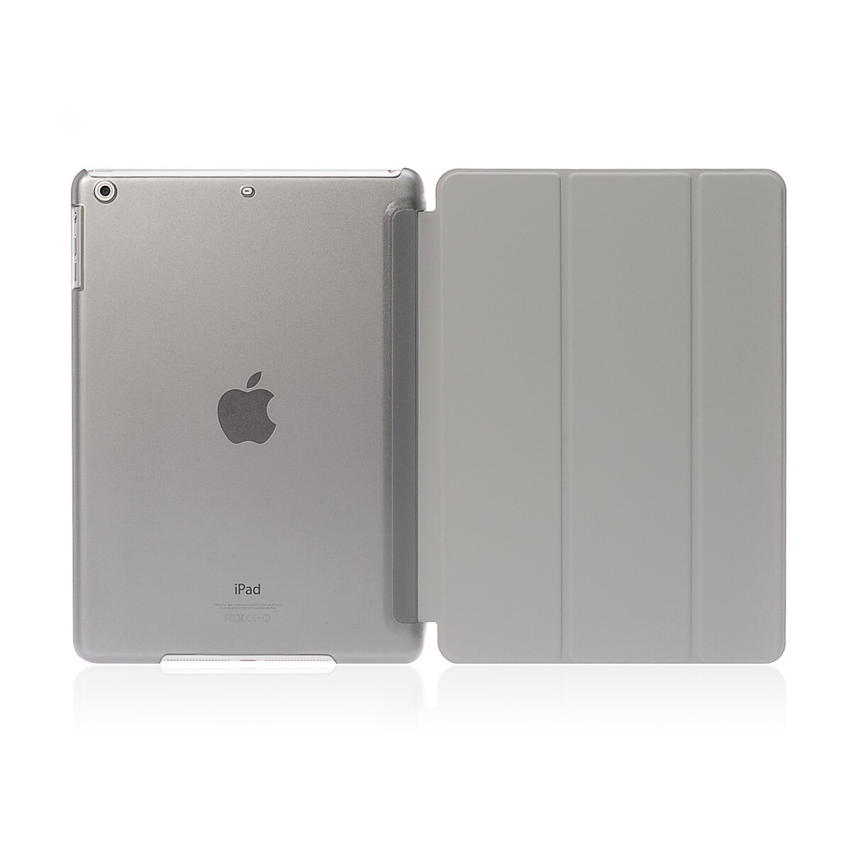 Luxury Tablet Shockproof Smart PU Leather Stand Slim Case Cover for Apple IPad Air 1 Coque for I Pad 5 6th Generation 9.7 Inch: Gray