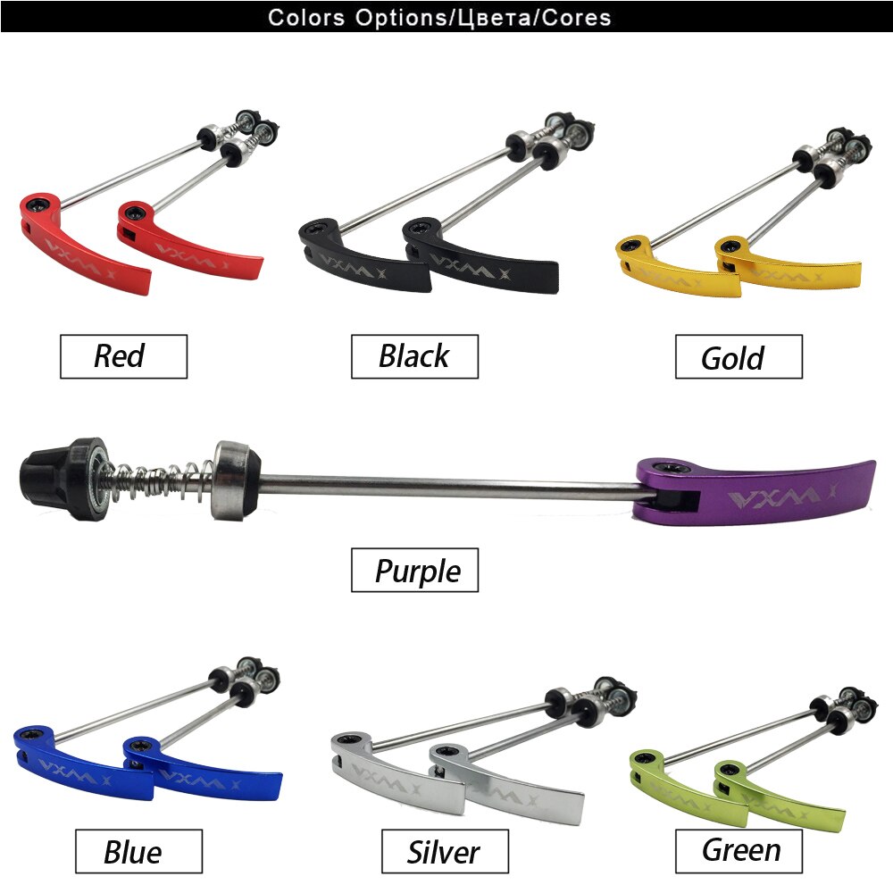 Bicycle Stainless Steel Axle Quick Release Lightest CNC Alloy Mountain Bicycle QR Skewers For 100mm/135mm MTB Hub Bicycle Parts