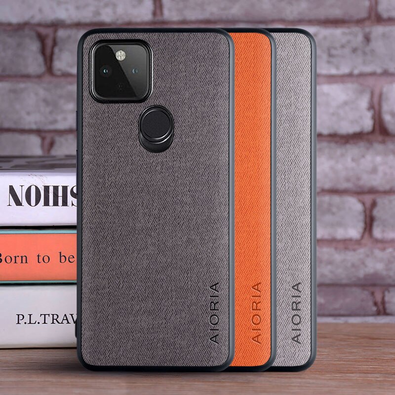 Case for Google Pixel 4 4 XL 5 coque Luxury textile Leather skin soft TPU hard phone cover for Google Pixel 4 4 XL case