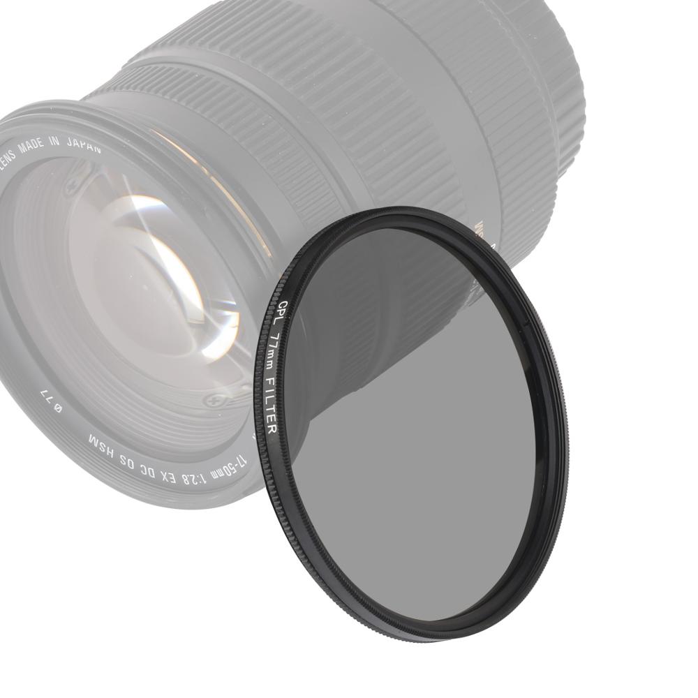 Filtro polarizzatore fotocamera reflex 49mm/52mm/55mm/58mm/62mm/67mm/72mm/77mm/82mm filtro CPL per Canon per accessori obiettivo Nikon DSLR