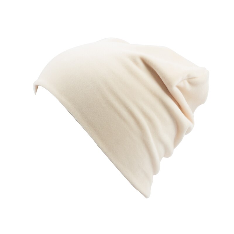 Bonnet en velours pour femme, décontracté Polyester, Skullies, Skullies, Bonnet, hiver, velours uni, cagoule, Sapka: Beige