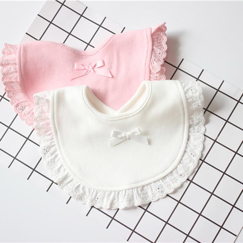 Baby Lätzchen Spuck Lätzchen & Spuck Tücher Baumwolle Spitze Bogen Baby Mädchen Reizende Nette Infant Speichel Handtücher Kinder Fütterung Speichel handtuch Babetes