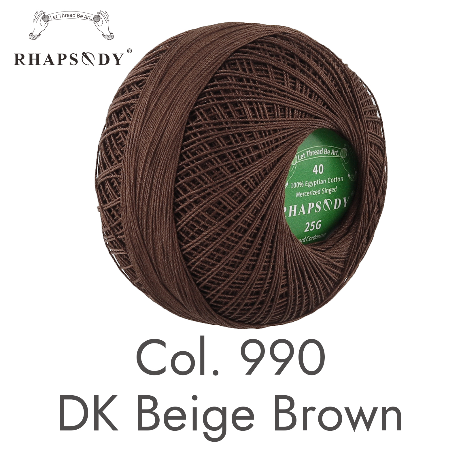 Rhapsody # Premium-Baumwoll-Häkelgarn in 40 Größen zum Tatting-Nadelspitzen, DIY, Stricken, Spitze, Quilten, Nähen, merzerisiert, 300 Yds Ball: CREME GOLD
