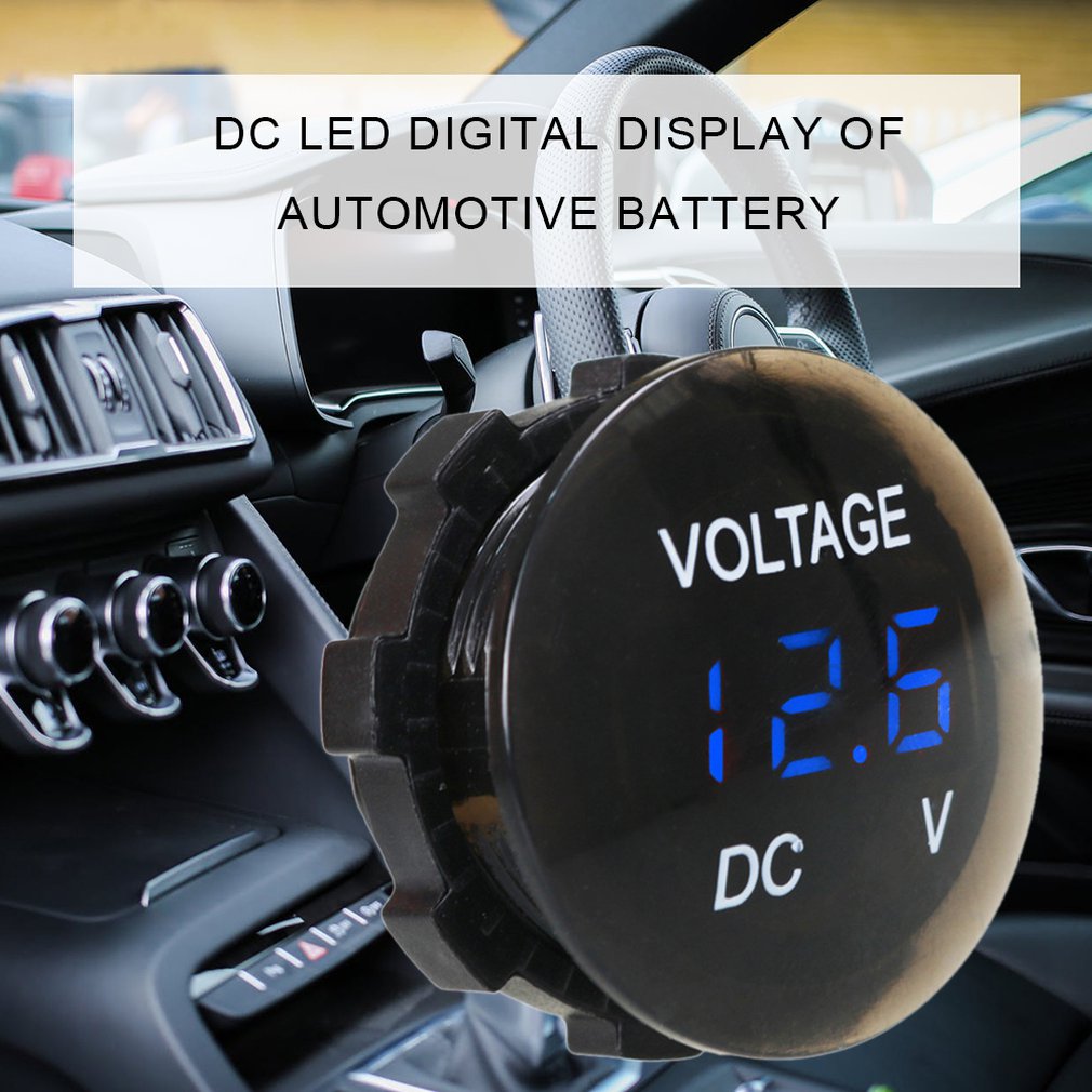Monitoring Easy For You To Know The Status Of The Battery Car Battery Voltmeter Dc Led Digital Display Short Smooth Voltmeter