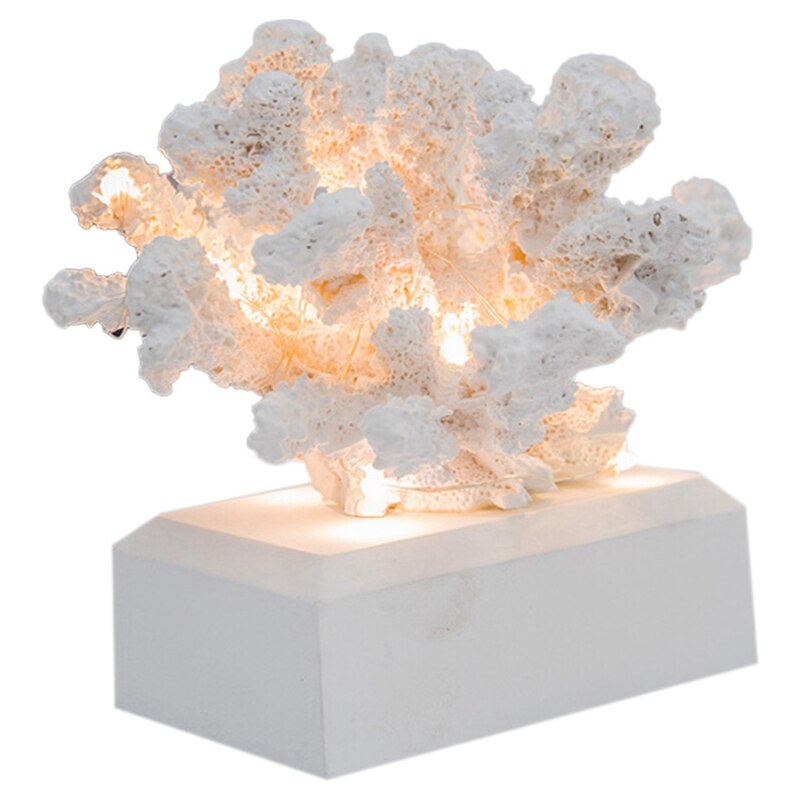 Simulated Resin Coral Jewelry Porch Wine Cabinet Desk Hotel Home Decoration Led Coral Lamp: Dark Green