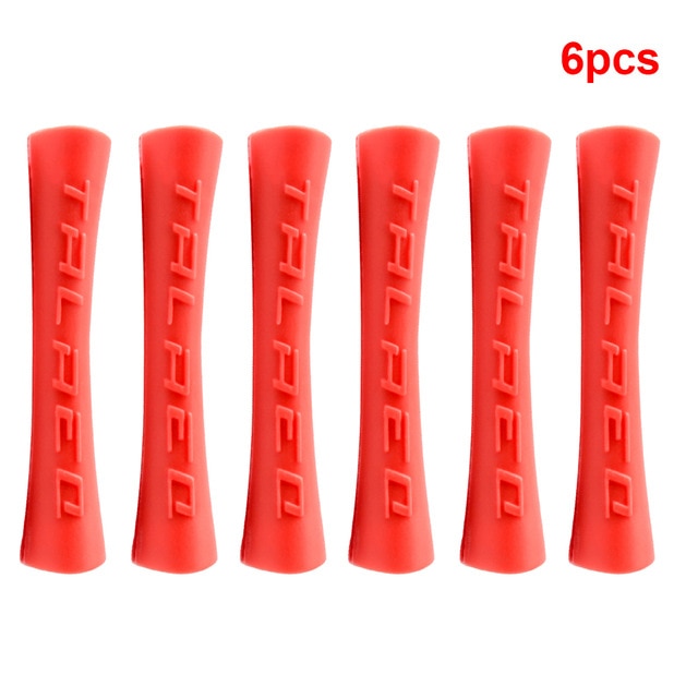 6/8pcs Anti-rubbing Bicycle Cable Protector Bicycle Brake Shift Cable Guard Anti-Friction Bike Frame Protector Tubes Cable Cover: 6pcs Red