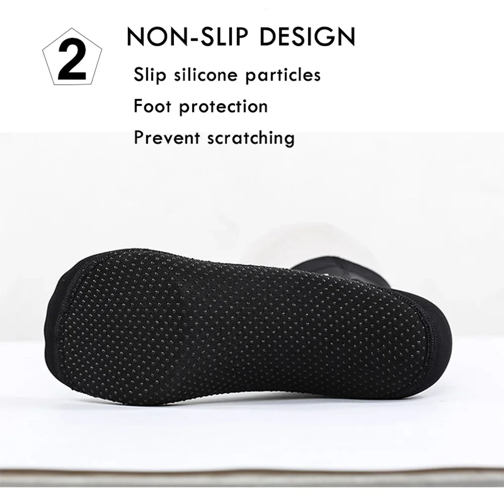 1 paire de chaussettes de plongée en néoprène 3mm, antidérapantes, chaussures de combinaison chaudes en Patchwork pour adultes, bottes de surf pour hommes et femmes, natation,
