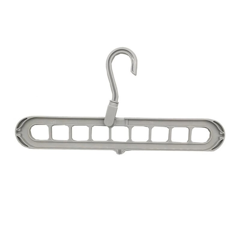 Cintres de Support multifonctions 9 trous, en plastique, Support pour vêtements, supports de séchage, Support de rangement pour vêtements et manteaux, organisateur: Gray