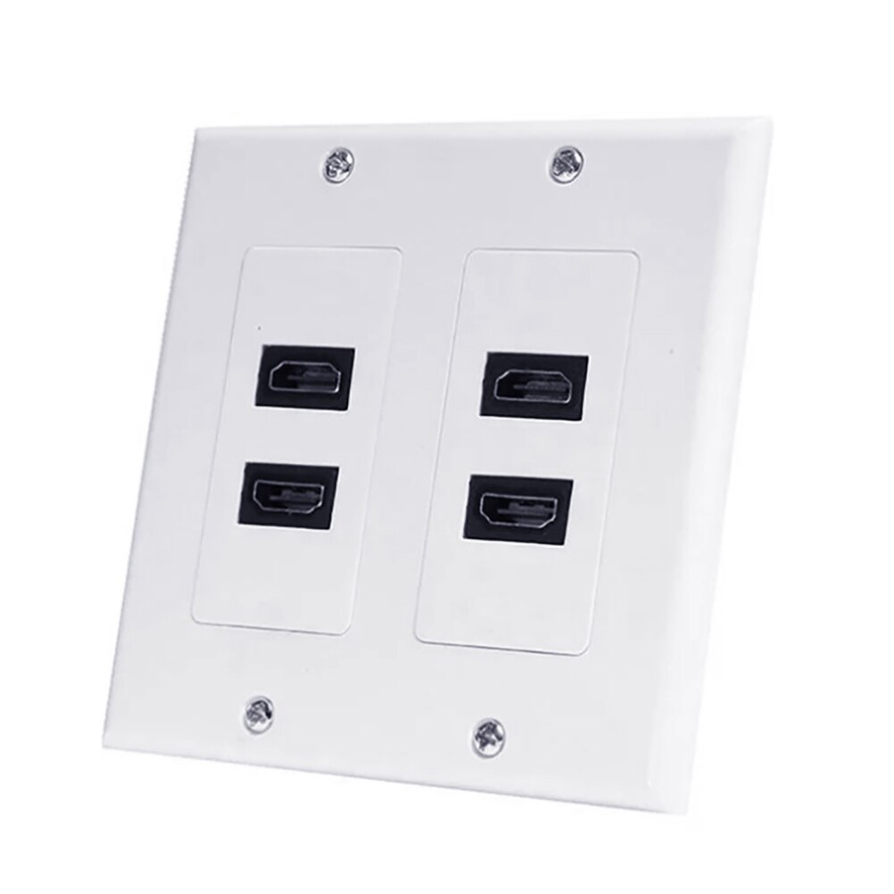 DOONJIEY 4 Ports/HDMI Wall Face Plate Cover 4K 1080P Socket Insert Panel-Mount
