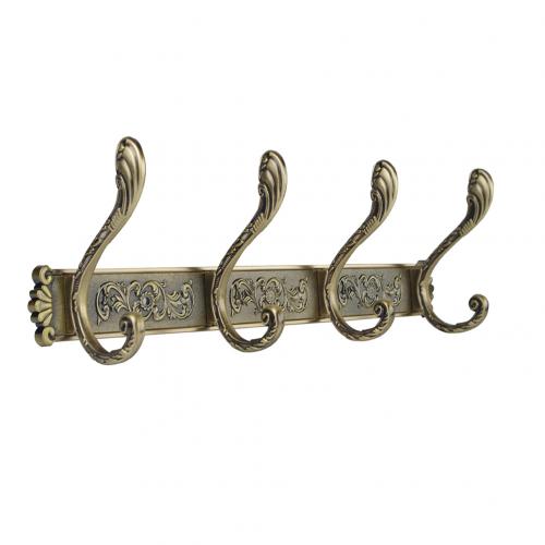 Colgador de pared con gancho para colgar bata de baño perchero abrigo ropa decorativo: 4 Hooks Phoenix