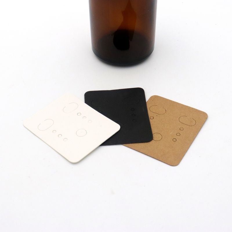 100Pcs 3.8*4.8Cm Rechthoek Blank Kraft Papier Oorbel Kaart Sieraden Houder Tags Label Voor Diy Handgemaakte winkel Accessoires
