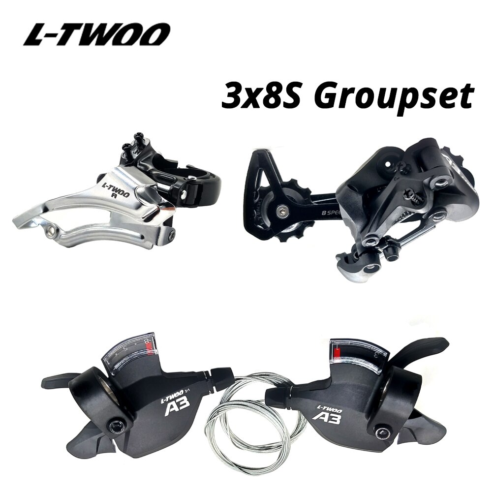 Ltwoo  a3 3 x 8 24 hastighets derailleurs groupset 8s forskyver spak krank 8 hastighets bakre brytere
