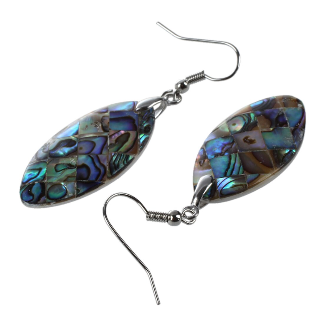 33X16mm abalone shell Marquise Earrings TOP