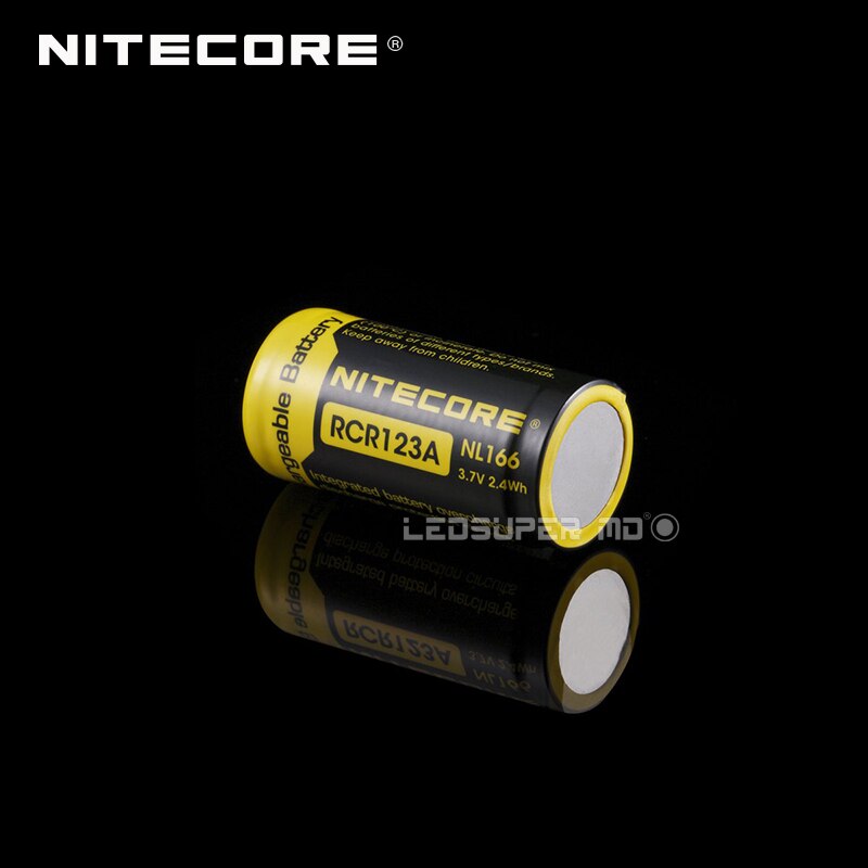 Nitecore-bateria li-íon recarregável, modelo original, com 650mah, 3.7v, wh, rcr123a