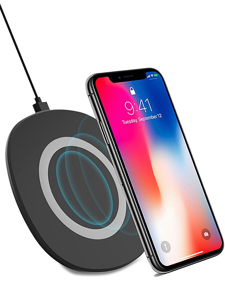 Mobile Phone Wireless Charger 10W Fast Charging Pad Automatic Power Off Qi Wireless Chargers Dock for Smartphones Universal