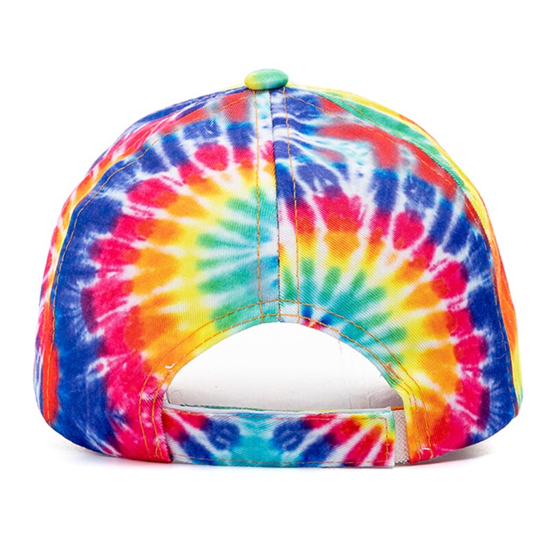 Udendørs afslappet tie dye kasketter til kvinder regnbuefarvet baseballkasket til kvinder streetwear sommerhat
