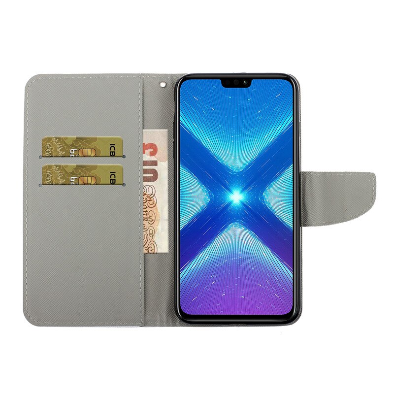 Honor 8X skórzany pokrowiec na Coque Huawei Honor 8X pokrowiec Huawei Honor8X 8 X JSN-L21 pokrowiec magnetyczny odwróć portfel przy telefonie Etui