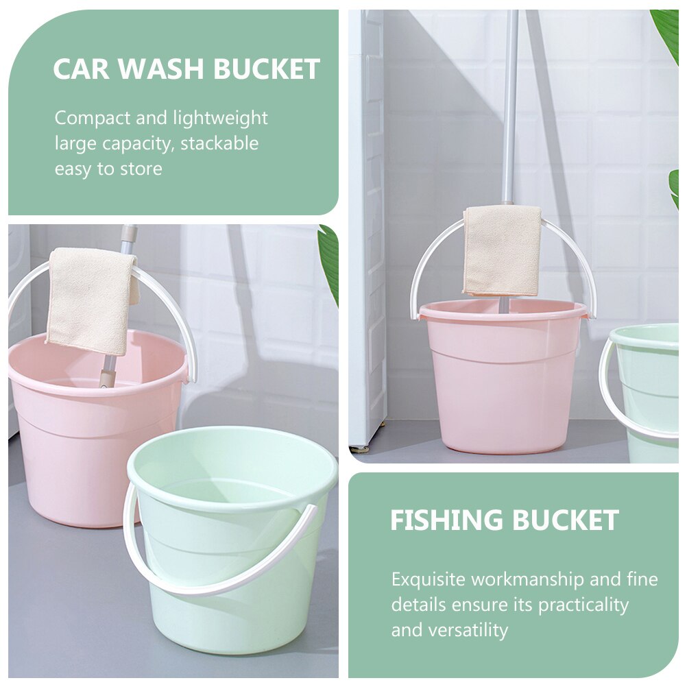 Heavy-duty Utility Bucket Plastic Water Container Mopping Storage Bucket with Handle