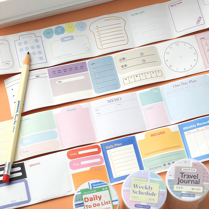 3M Dialog Label Washi Tapes Decoration Scrapbooking DIY Collage Album Diary Weekly Schedule Stickers Masking Tape Stationery