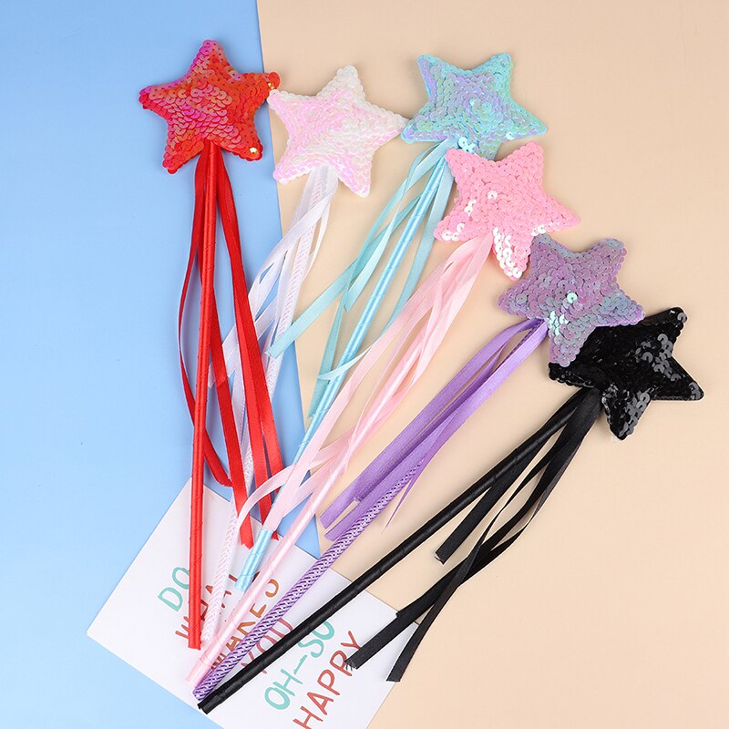 2 Stuks Willekeurige Leuke Vijfpuntige Ster Fairy Toverstaf Magic Stick Partij Speelgoed Voor Kids