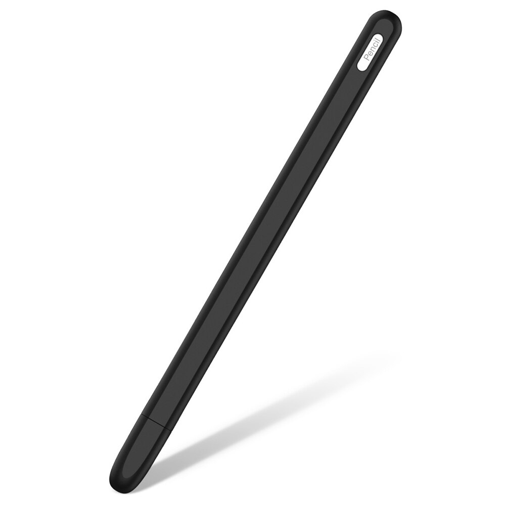 Anti-Slip Silicone Pencil Sleeve Cover Protective Case For Apple Pencil Touch Pen 2 Mobile Phone Accessories Protective Case: Black