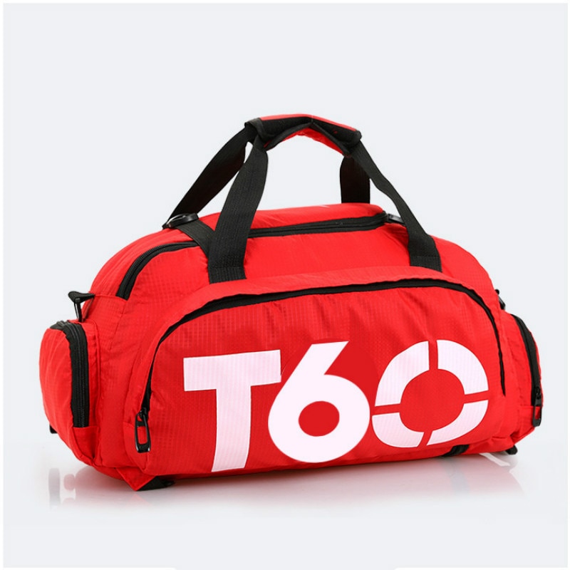 Sacs à main étanches T60 pour hommes et femmes, sacs de sport, de Fitness, d&#39;entraînement, de voyage/bagages multifonctionnels, à bandoulière: 6red