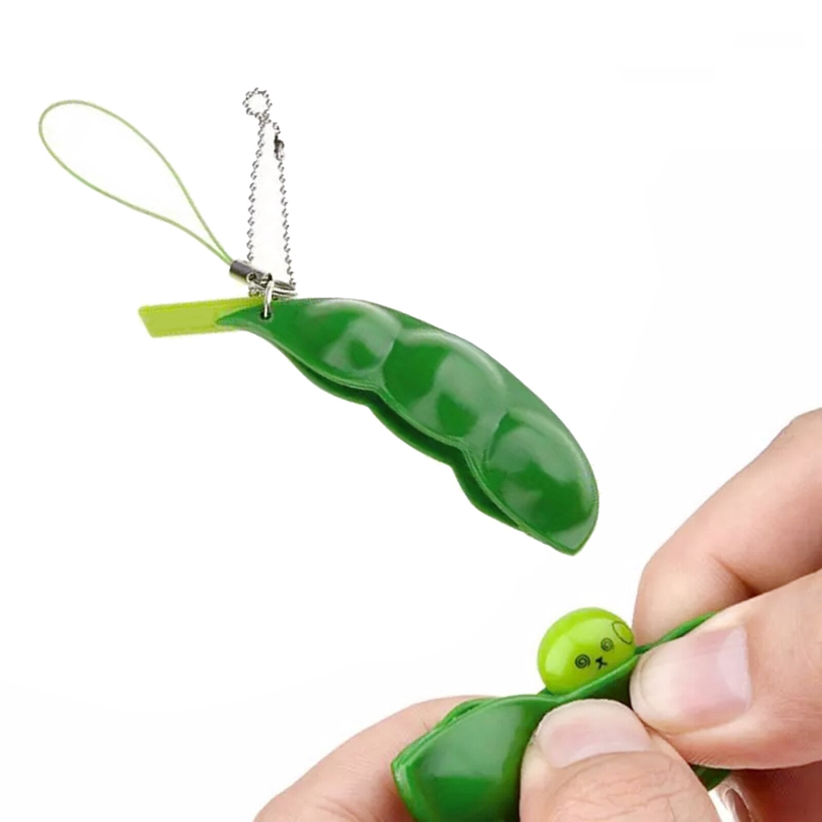5x Stress jouet en plastique vert Squish compression haricot pression anti-Stress Fidget sensoriel décompression jouet