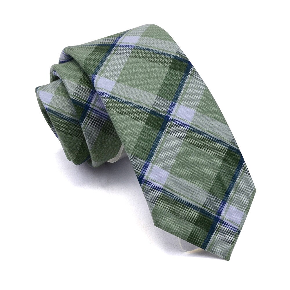 Gusleson slim slips 7cm plaid halsbånd til mænd tr jakkesæt materiale slips til bryllupsfest virksomhed rød grøn bomuld gravata: 11