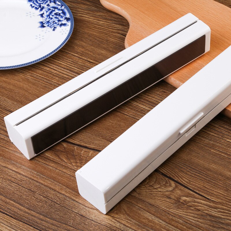 Papel de aluminio de cocina y Film transparente dispensador envoltura de plástico soporte plástico de almacenamiento de dispensadores de 3 colores