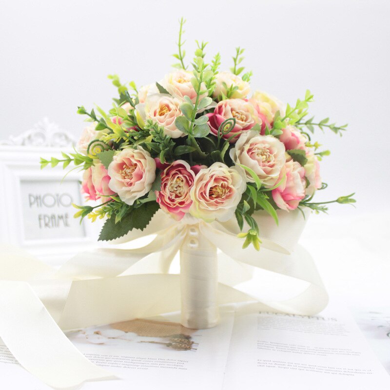 Bouquet da sposa dalia bouquet da sposa bouquet da damigella d&#39;onore bouquet da damigella d&#39;onore decorazione bouquet da sposa: Pink