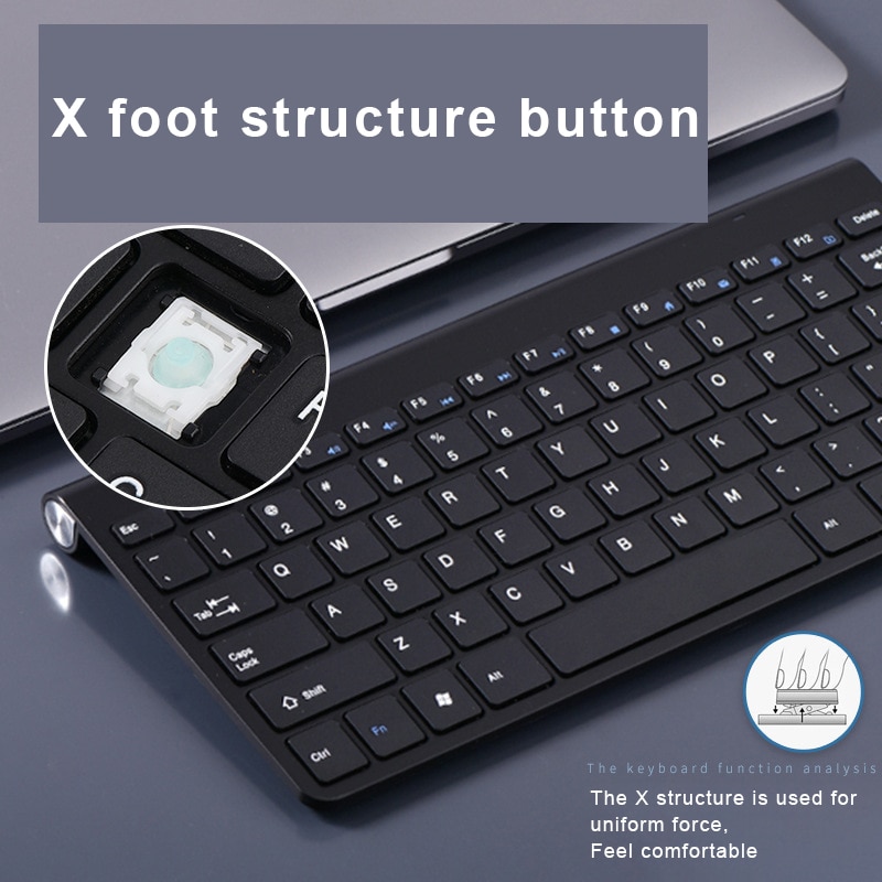 Wireless Rechargeable Keyboard Mouse Keyboard With Mouse For Laptop PC Computer Mini Keyboard Mouse Set 2.4G USB