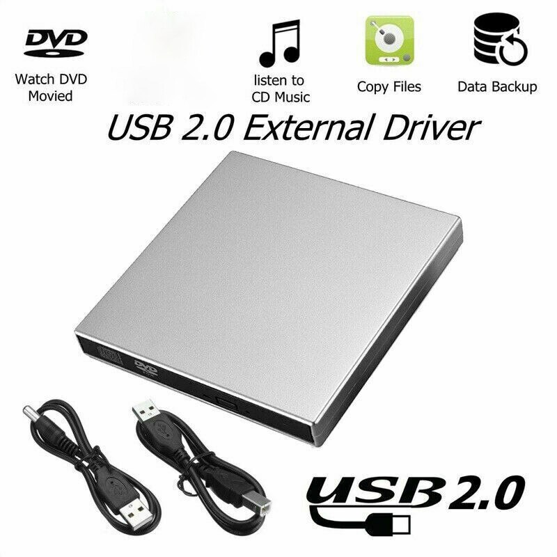 Lecteur de lecteur de disque externe USB DVD/CD graveur pour Windows 7/8/10 ordinateur portable accessoires USB 2.0 lecteurs optiques