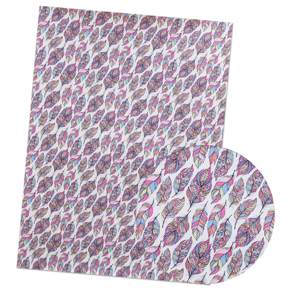 Ibow-tissu en cuir synthétique 22x30cm imprimé avec séries fantasmes, pour bricolage, arcs de cheveux, sacs faits à la main, matériel de bricolage: 05